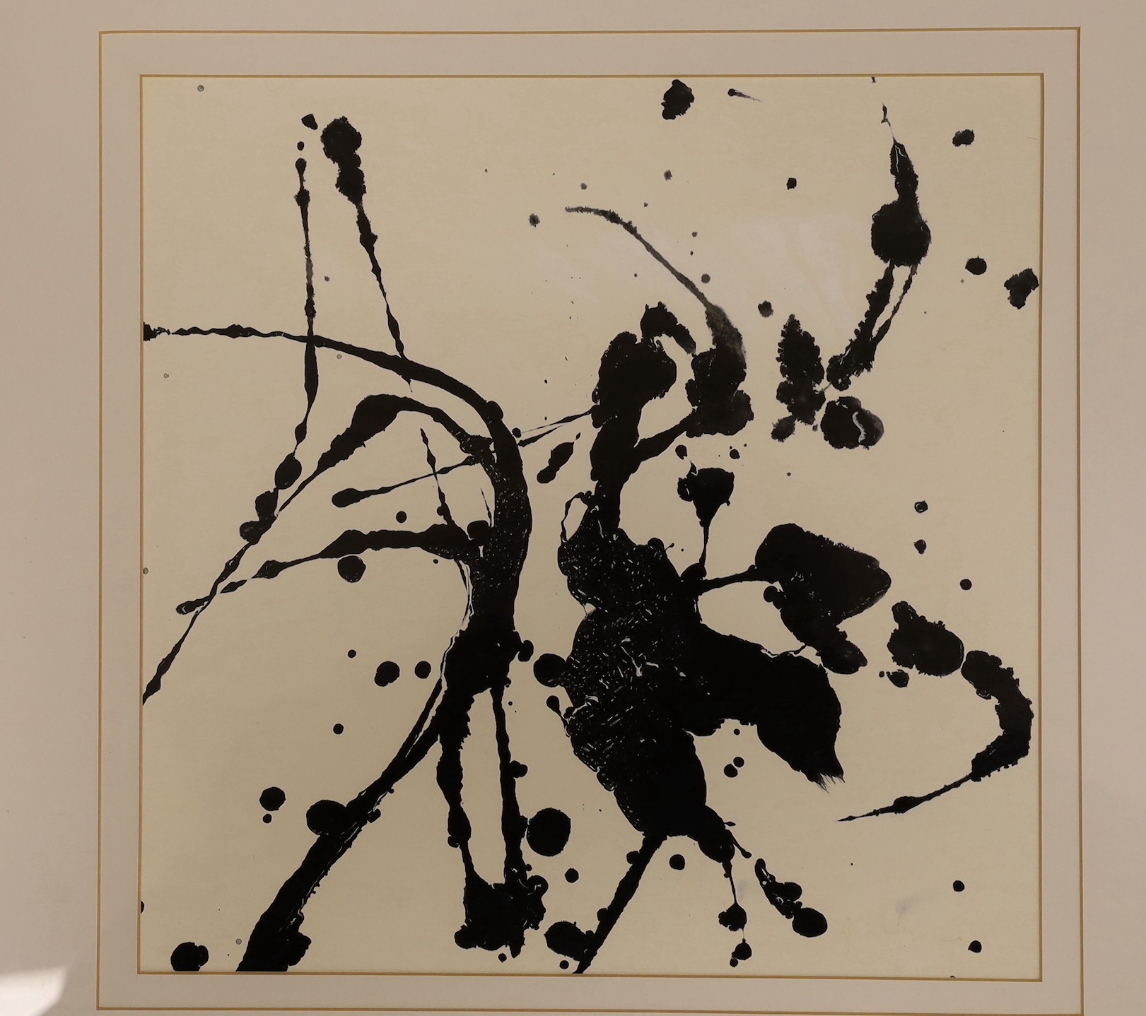 Albert Williams, four acrylics on card, Abstracts, labels verso, 30 x 30cm
